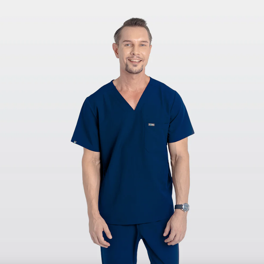 Apollo Men's Classic Scrub Top- Antimicrobial