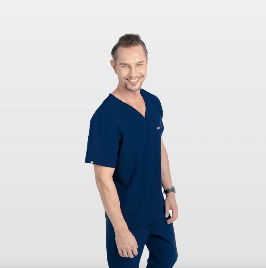 Apollo Men's Classic Scrub Top- Antimicrobial